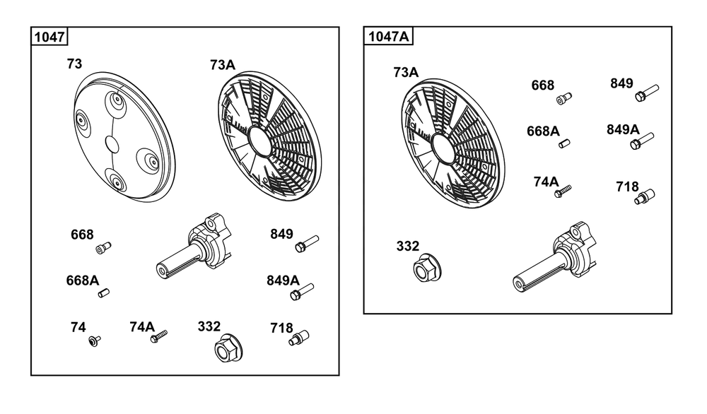 Model 29, 30, 35 And 38 Engine Accessories Catalog / Pto Diagram and Parts List for 305446-0639-F1  Briggs and Stratton Engine